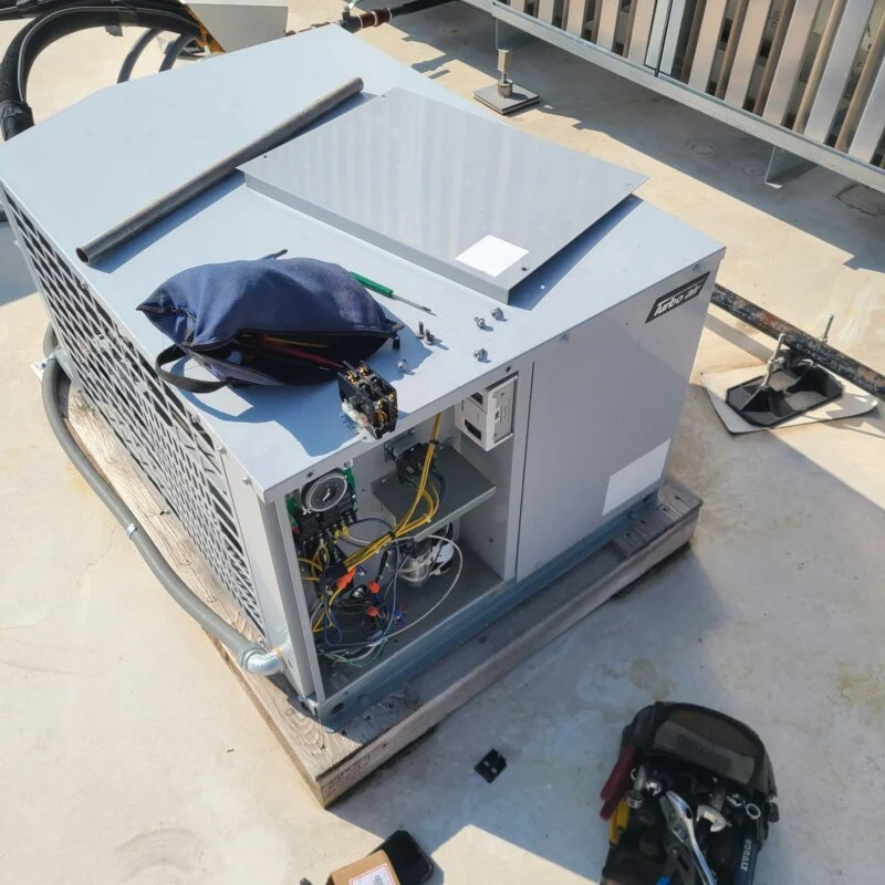 Power issues at Burchers Cellar killed the walkin cooler. Lost all product. We replaced the burnt contactor, sped up the venthood and verify all is well.