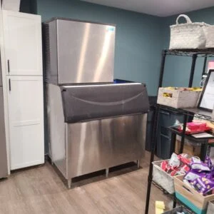 Donated this ice machine and bin to a good church
