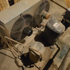 The meats cooler on tbis old r22 system condenser fan motor failed. After due diligence we found a workable replacement and t...