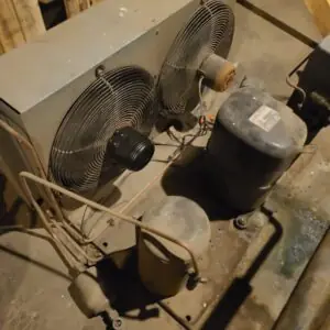 The meats cooler on tbis old r22 system condenser fan motor failed. After due diligence we found a workable replacement and t...