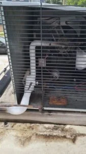 Beer cave evaporator frozwme over due to bad defrost timer.