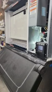 Ice machine wouldnt fill fast enough causing lobg freeze alerts. Supply valve replacenent coming