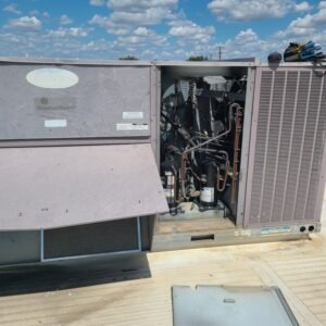 Found previous pm contractor didn't secure the panel allowing air to bypass the condenser and trip out the compressor in hig...