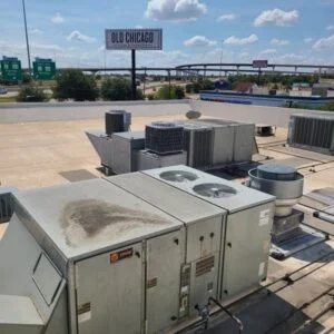 They cool tbe make up air before it goes to the kitchen. Replaced a bad compressor to.keep it cold