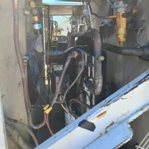 Right compressor failed because the high pressure cutout had been bypassed by others