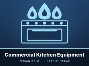 Commercial kitchen equipment service graphic for Texian Cold