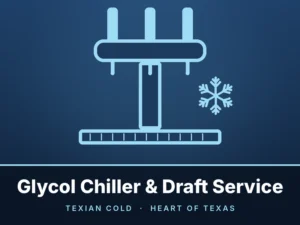 Glycol chiller and draft service graphic for Texian Cold