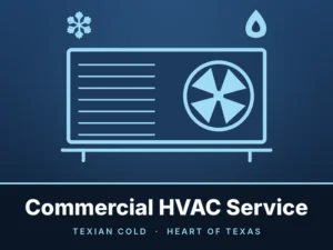 Commercial HVAC service graphic for Texian Cold