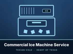 Commercial ice machine service graphic for Texian Cold