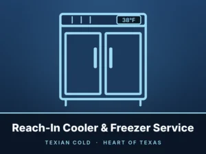 Reach-in cooler and freezer service graphic for Texian Cold