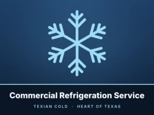 Commercial refrigeration service graphic for Texian Cold