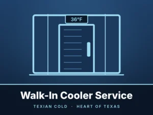 Walk-in cooler service graphic for Texian Cold