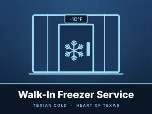 Walk-in freezer service graphic for Texian Cold